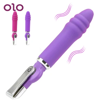 OLO Dildo, Vibrator 20 Frekvenca Navojni Vibrator za Klitoris Stimulator G-spot Massager Silikonski USB Polnjenje Sex Igrače za Ženske