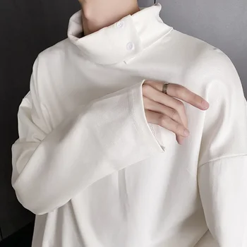 Pomlad Jesen Moške Barva Majica Dolg Rokav Vrh korejski Modni Stil Ulične Moških Oblačil Harajuku Majica Q66