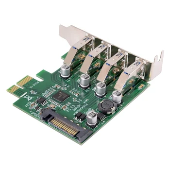 Nizko Profil 4 Vrata, PCI-E, da USB 3.0 HUB PCI Express Širitev Sim Adapter 5Gbps USB1.1/2.0/3.0 Operacijski Sistemi