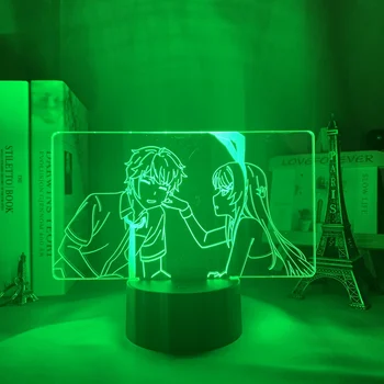 3d, Anime Lučka Mai Sakurajima Slika Nočna za Otroke Spalnica Dekor Noč Svetlobe Darilo za Rojstni dan Zajček Dekle Manga Led Luči