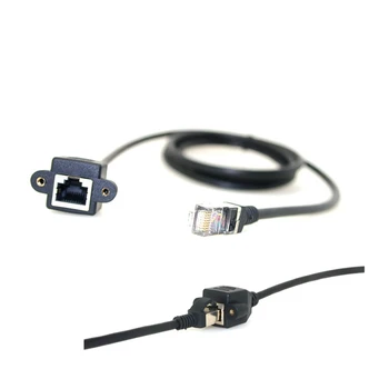 1 stücke 30 cm 50 CM 100 CM 150 CM 8Pin RJ45 Kabel Männlich zu Weiblich Schraube Plošča Montieren Ethernet LAN Netzwerk 8 Pin Verläng