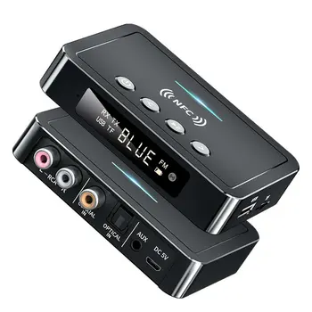 NFC Bluetooth-združljiv Zvočni Oddajnik Sprejemnik RCA 3.5 mm AUX Priključek USB Glasbe Brezžični Adapter Za Avto PC TV izhod za Slušalke
