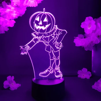 Bučna Človek z Dovoljenjem LED Lučka Kul Halloween Počitnice Razsvetljave v Zaprtih prostorih Dekoracijo Otroci Soba Dekor Darilo Trik ali Zdravljenje Svetlobe