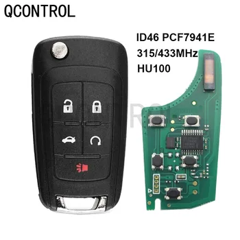 QCONTROL 5 Gumb Flip Daljinski Ključ 315Mhz 433Mhz ID46 Čip Nerezane Rezilo za Chevrolet Enakonočje Cruze Camaro Impala Malibu Sonic Vol