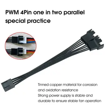 Univerzalno Uporaben 1 2 4 Pin PWM Fan Hub Kabel Zamenjava PC Ventilatorja Napajalni Kabel Fleksibilni Računalniške Opreme