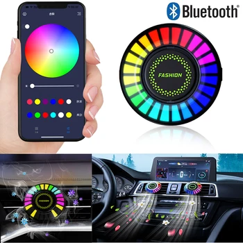 Bluetooth Avto RGB Svetloba Okolice USB Tovornjak Vozil Ritem Dišave Žarnico, Trak osvežilcev Zraka Pickup LED Bar za Avtomobilske Stranka