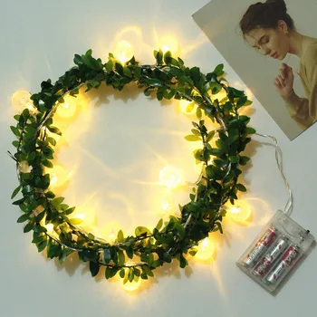 3M Ivy Trte Poroko Niz Luči Rose Cvet Krog Žogo Luči AAA Baterije Prilagodljiva Osvetlitev Za Poročno Dekoracijo Božič