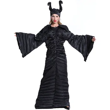 Evropski in Ameriški Spanje Urok Demon Ox Rog Čarovnice Kostum Halloween Kostum Vlogo Igrajo Marlene Pherson Čarovnice Kostum