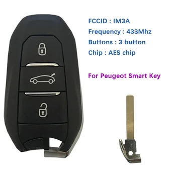 CN009045 Izvirno 3 Gumb Peugeot Pametni Ključ Z Frekvenci 433Mhz 128 AES Čip Del Ni 98097814ZD IM3A brez ključa Pojdi