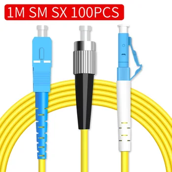 100 kozarcev SFP optični Patch Kabel SC PC UPC Singlemode LC SC FC ST 9/125um Simplex 1 m ftth CATV optični patch kabel