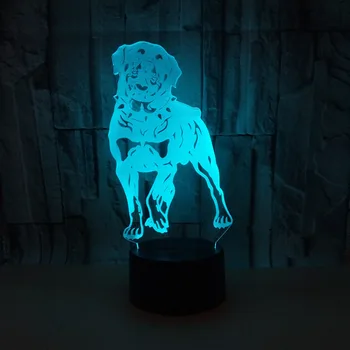 Novo Pes 3d namizne Svetilke, Za dnevno Sobo Dotik na Daljinsko Led Namizna svetilka Luč Za Festival Darilo za Razsvetljavo