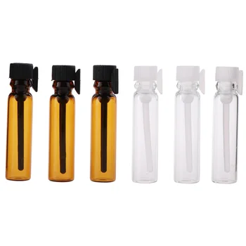 Mini 1 ML Stekleno Kapalko Steklenico Kozmetični Toner Pakiranje Posoda Prazno Stekleničko za Parfum Testni Vzorec Eterično Olje ponovno napolniti Steklenico