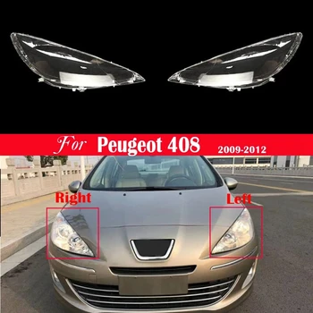 1Pair Avto Prednji Smerniki Kritje Vodja Svetlobe Žarnice Objektiv Lupini Zamenjava Za Peugeot 408 2009 2010 2011 2012