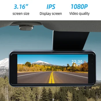 3.16 palčni Wifi Full HD 1080P kamera dash cam Night Vision G senzor, Auto Avto Video DashCam Diktafon, Spredaj in Zadaj Dvojni Zapis