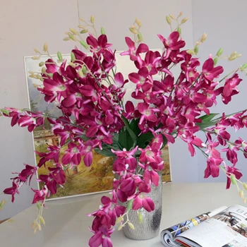 Poceni Umetno Cvetje Umetno Orhideja Veje Svile Cvet Za Dom Poročni Vrt Dekoracijo Jedilno Mizo Dekorativni Cvet