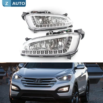 Za Hyundai Santa Fe IX45 2013 2014 2015 1 Par 12V Meglo Lučka DRL LED Dnevnih Luči Nepremočljiva Avtomobilski Žarometi Skupščine
