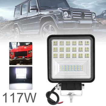 4 Palčni 117W Delo Light Spot Combo Žarek DRL Meglo Vozne Luči Lučka LED delovna Lučka Bar za Off Road Džip ATV UTV SUV Tovornjak Čoln
