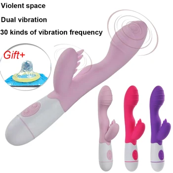 30 Hitro Dvojno Vibracije AV Čarobno palico G spot Rabbit Vibrator sex igrače za ženske Vagine, Klitoris stimulator massager Sextoy femme