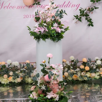 40 cm Rose hydrangea umetno cvet žogo šopek dekor svate ozadje T fazi cesti vodnik tabela centerpiece 60 cm Višina