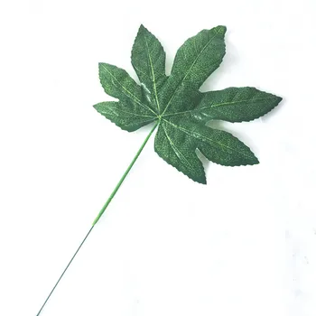 Umetni maple leaf poroko Cvet košare ureditev Pribor Zeleni listi, Veliki listi Svile Umetno cvetje za dekoracijo