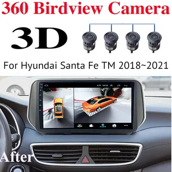 Za Hyundai Santa Fe TM 2018~2021 Avto Večpredstavnostna GPS Navigacijski NAVI Igralec CarPlay 360 BirdView 3D
