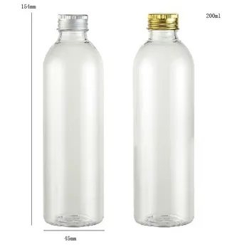24 x 200 ml Debelo Jasno, Pregledno HIŠNE Črpalke Losjon Steklenico 200cc Plastične Kozmetične Embalaže z Aluminijasto Zaporko
