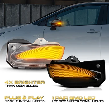 2Pcs Za Toyota Corolla Šport 2019 2020 Sienta XP170 Yaris XP210 LED Dinamični Vključite Opozorilne Luči Vzvratno Ogledalo Zaporedno Svetilke