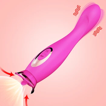 2 v 1 Nevidno 7 Frekvenca G-Spot Jezika Vibratorji Klitoris Lizanje Stimulator Odraslih analne Bradavice Massager Vibrator Ženski Spol Igrača