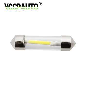 YCCPAUTO C5W LED Festoon Notranjost Kupole 31mm/36 mm/39 mm/41mm Bela Branje registrske Tablice Lučka Auto Žarnice Dim Kritje 12V 1PCS