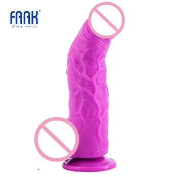 FAAK 24*5.5 cm Super Velik Dildo Purple Veliko Krvnih Žil v Penisu Analni Čep z Močno Bedak Sex Shop Ženske Erotične Izdelkov Trgovina