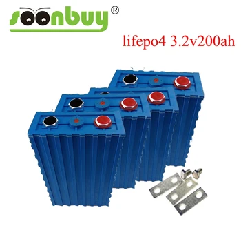 4PCS 3.2V200ah LiFePO4 Baterije za ponovno Polnjenje celic 200AHA Plastičnih 12v200AH 24V za paket EV sončne baterije NAS EU, AU Davka prosta