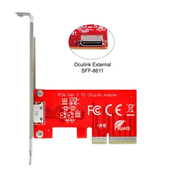 Jimier PCI-E x4 Express 3.0 4.0, da Oculink Eksterni SFF-8612 SFF-8611 Host Adapter za PCIe SSD z Nosilcem
