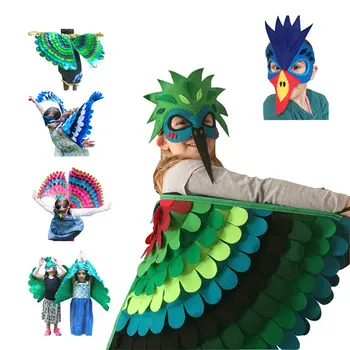 Počutil Krila Halloween Carnival Krila Ustvarjalne Kostume Otrok Okrašena Krila Cosplay Ptičja Krila Stopnji Uspešnosti Otrok