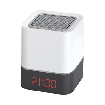 Ob postelji Budilka Smart Bluetooth-združljivo Avdio Zvočniški Spalnica in mobilnih Brezžičnih Noč Svetlobe Media Player, Dodatki za Dom