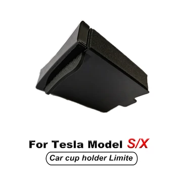 Avto Vode Pokal Režo Slip Omejitev Posnetek Za Tesla Model X Model S 2017-2021 Skodelico Imetnika Kartice V Režo Imetnik Spremembe Dodatki