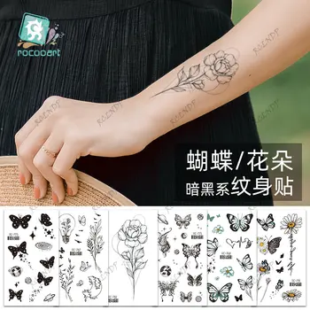 Nepremočljiva Začasni Tattoo Nalepke Metulj Cvetje Planet Luna Flash Tattoo Ponaredek Tatto Roko Noge, Roke Body Art za Ženske, Moške