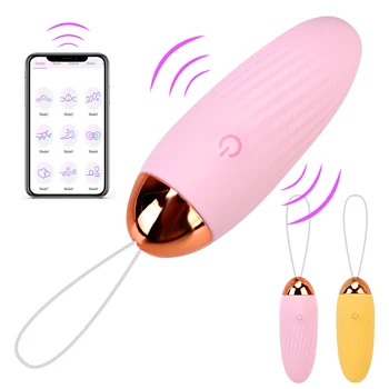 Vibratorji Skok Jajce APP Nadzor Bullet Vibrator Sex Igrača za ženske 10 Hitrosti Erotične Igrače Seks Jajce Vaginalne G-spot Massager