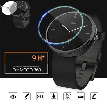 Prozorno Kaljeno Steklo Screen Protector za Motorola Moto 360 Smart Watch 9H Pravi Kaljeno Film Pametno Gledati