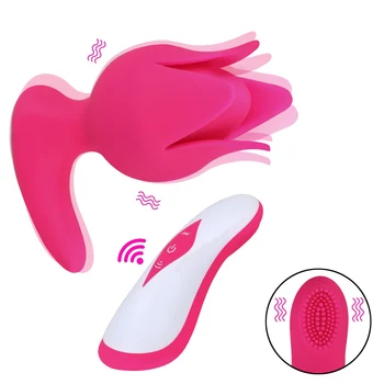 10 Frekvenca Klitoris Stimulator Spolnih Igrač za Ženske Cvet Obliko Vibrator z Brezžičnim Daljinskim Krtačo Vibrator