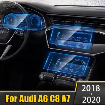 Za Audi A6 C8 A7 2018 2019 2020 Kaljenega Stekla, Avtomobilsko Navigacijo Film Nadzorna Plošča Zaslon Patron Film Nalepke, Dodatki