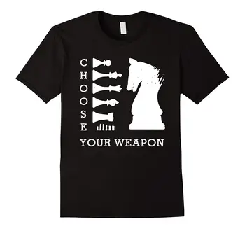 Izberite Vaše Orožje Šah Ljubimec Darilo T Shirt. Kratek Rokav, 100% Bombaž Priložnostne majice Svoboden Vrh Velikost S-3XL