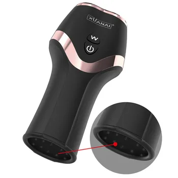 Novo Avtomatsko Masturbator Vibracije Več Močan Načini USB, ki Bremenijo Thrusting Realistična Vagina Vibratorji Sex Igrače Za Človeka