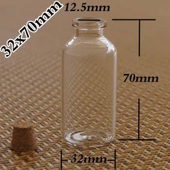 vroče prodajo jasno, 30 ml(3.2*7*1.25 cm) 50pcs/veliko Plute steklena embalaža,steklo, plute, ki Želijo steklenice ,stekleni viali 30 ml steklenica prazna