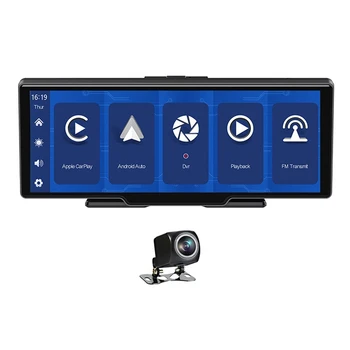 Avto Dvr Carplay Android Auto Dashcam Velik Zaslon na sredinski Konzoli, BT Dash Kamera Za Avto GPS, FM Black Box