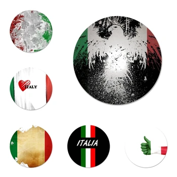 58mm Italija zastavo Ikone Zatiči Značko Dekoracijo Broške Kovinske Značke Za Nahrbtnik Dekoracijo