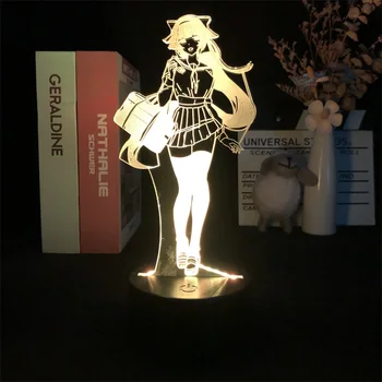Japonski Igra Manga Seksi Enotno Nogavice Lepoto Nočna Soba Dekor za Srčkan Rojstni dan Barve Darilo LED Lučka Otrok Ljubezni Prisoten