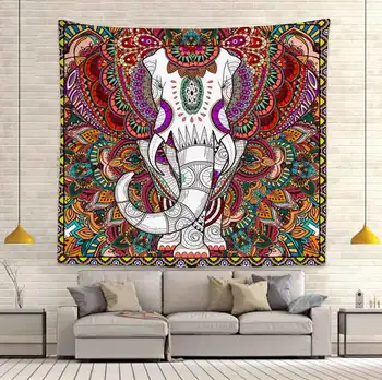 Indijski Bohemian Slon Tapiserija Hipi Meditacija Steni Visi Tapiserije za dnevno Sobo, Spalnica Študentski Dom Dekor