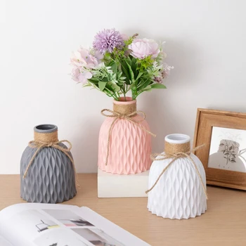 Nordijska Ins Slog Vaze Doma Dekor Anti-keramične Vaze Imitacija Ratana Cvet Vazo Pot Poroko Soba Dekoracijo Nezlomljiv Košarico