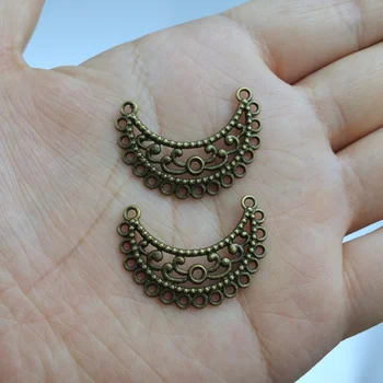 10 kosov / veliko 23x33mm Zlitine nakit Ugotovitve čar obeski Antiqued bronasto Fit Zapestnico, Ogrlico, Uhane