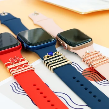 Dekoracija Za Apple watch band Diamant Nakit čarobne gumbe za iWatch/Galaxy watch 4/Classic/3 Zapestnica Silikonski Trak Dodatki